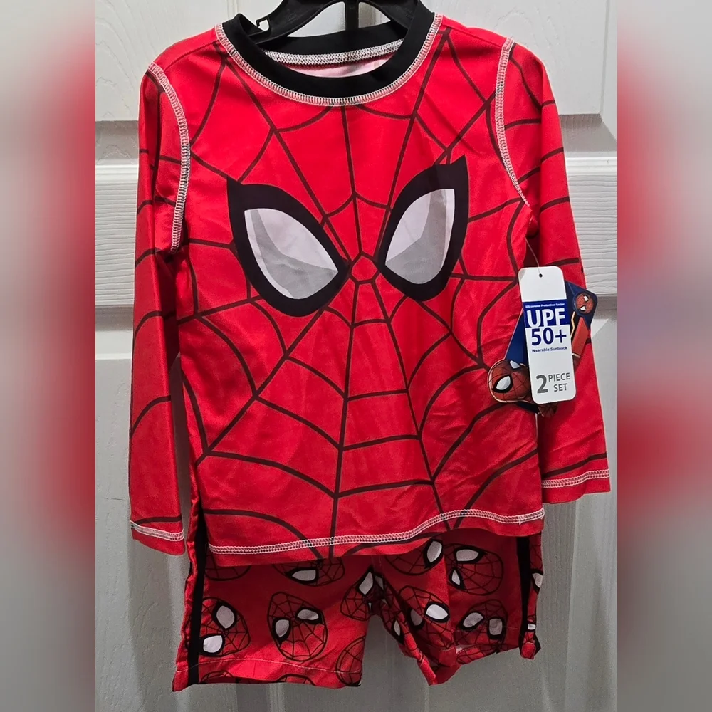 Kids' Character Swimwear Set, Cars, Bluey, Spiderman Or Mickey, Price Is For 1 - Picture 6 of 16